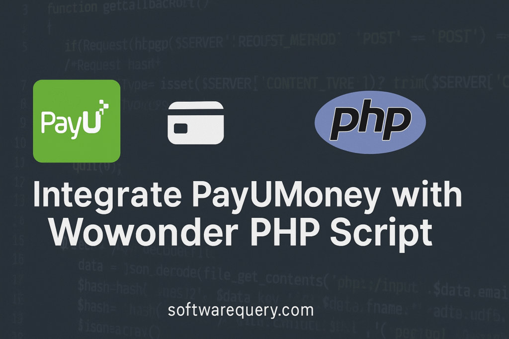 Integrate PayUMoney payment gateway into WoWonder PHP script with step-by-step PHP tutorial